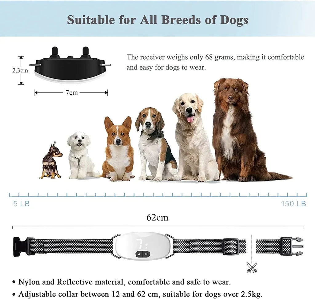 Rechargeable Anti-Bark Dog Training Collar - Vibration & Sound