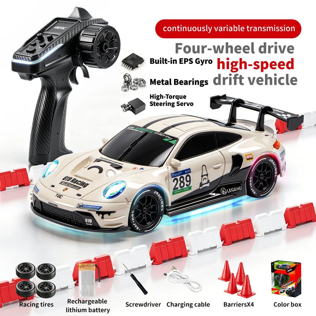 4DRC Mini RC Racing Car - 4WD Pocket Drift 1:43 High-Speed Toy