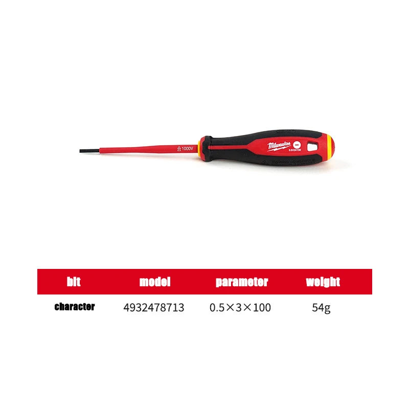 Milwaukee Insulated Magnetic Screwdriver Set – Versatile Electrician Tool