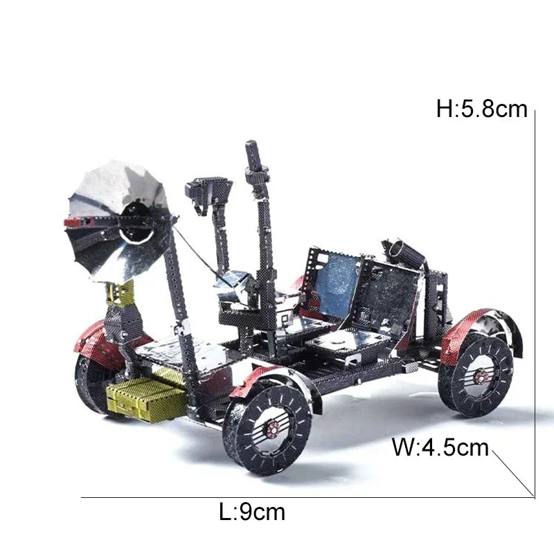 3D Metal Spacecraft Puzzle - Hubble Telescope & Mars Rover Model