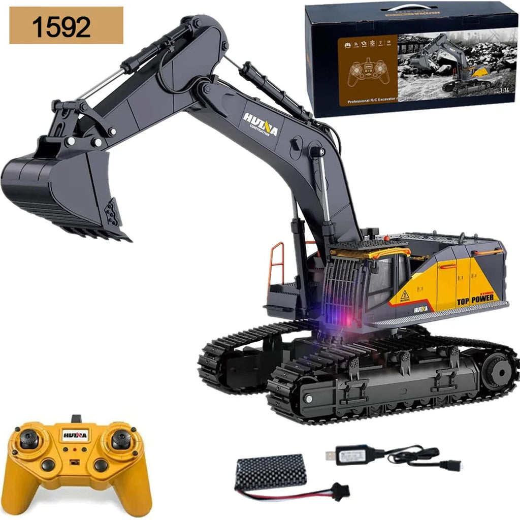 HUINA 1592 RC 1:14 Scale Excavator Toy - Perfect Kids' Construction Gift