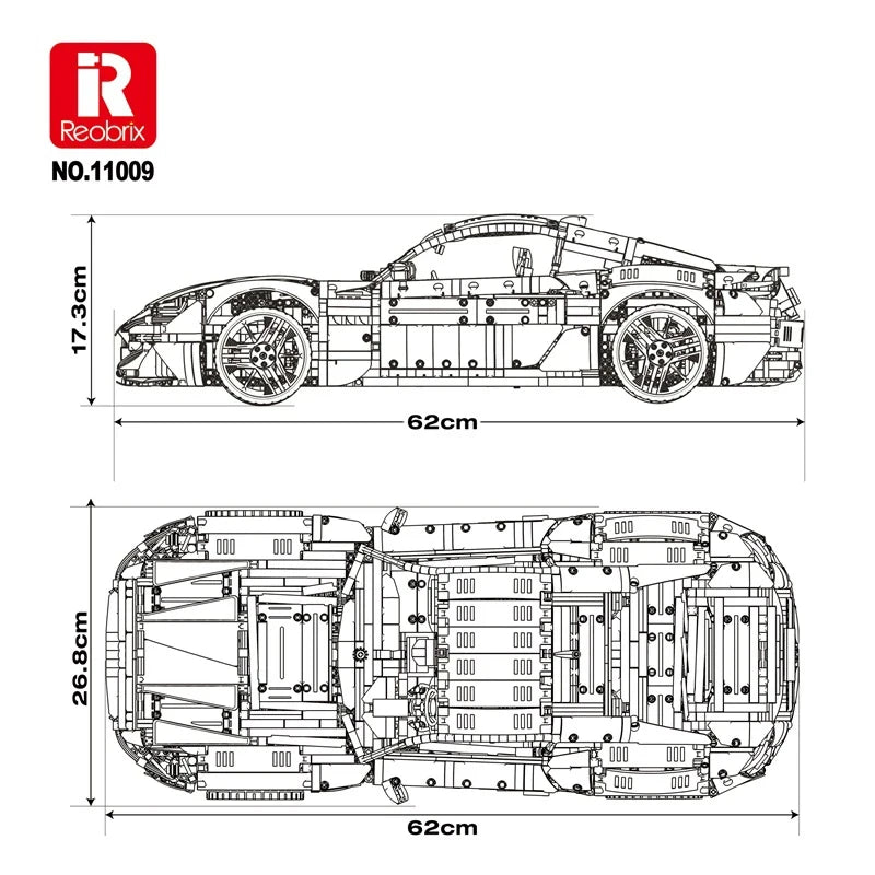 5480-Piece Sports Car Building Kit - MOC GranTurismo Model Toy