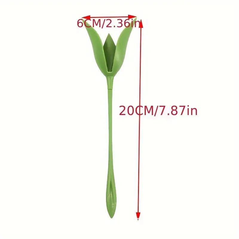 Elegant Floral Napkin Rings - 10pcs Green PP for Party Decor