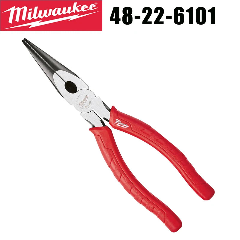 Milwaukee 8" Long Nose Pliers with Comfort Grips & 2" Gripping Nose