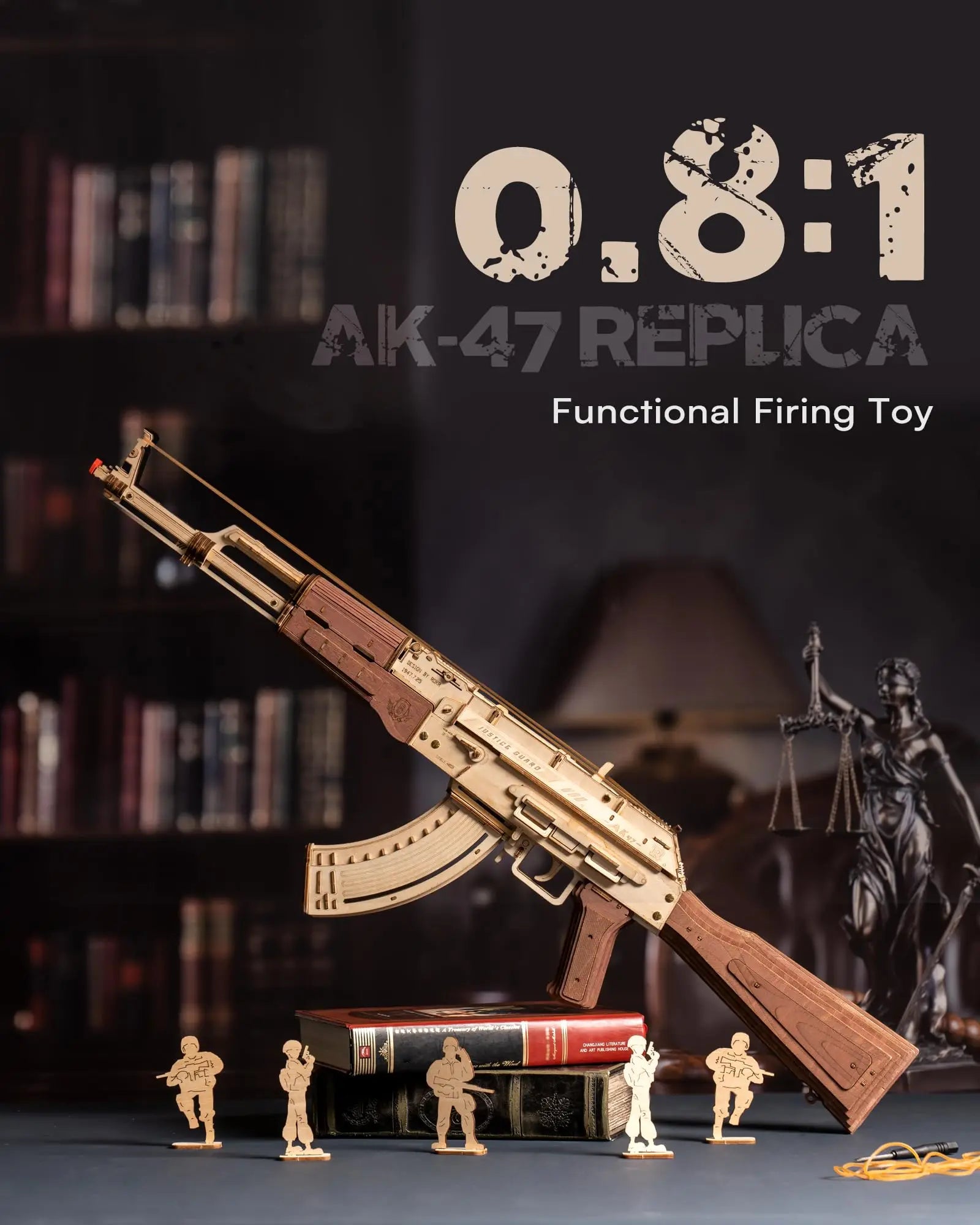 Robotime Rokr 3D Wooden AK-47 Puzzle Building Kit for All Ages