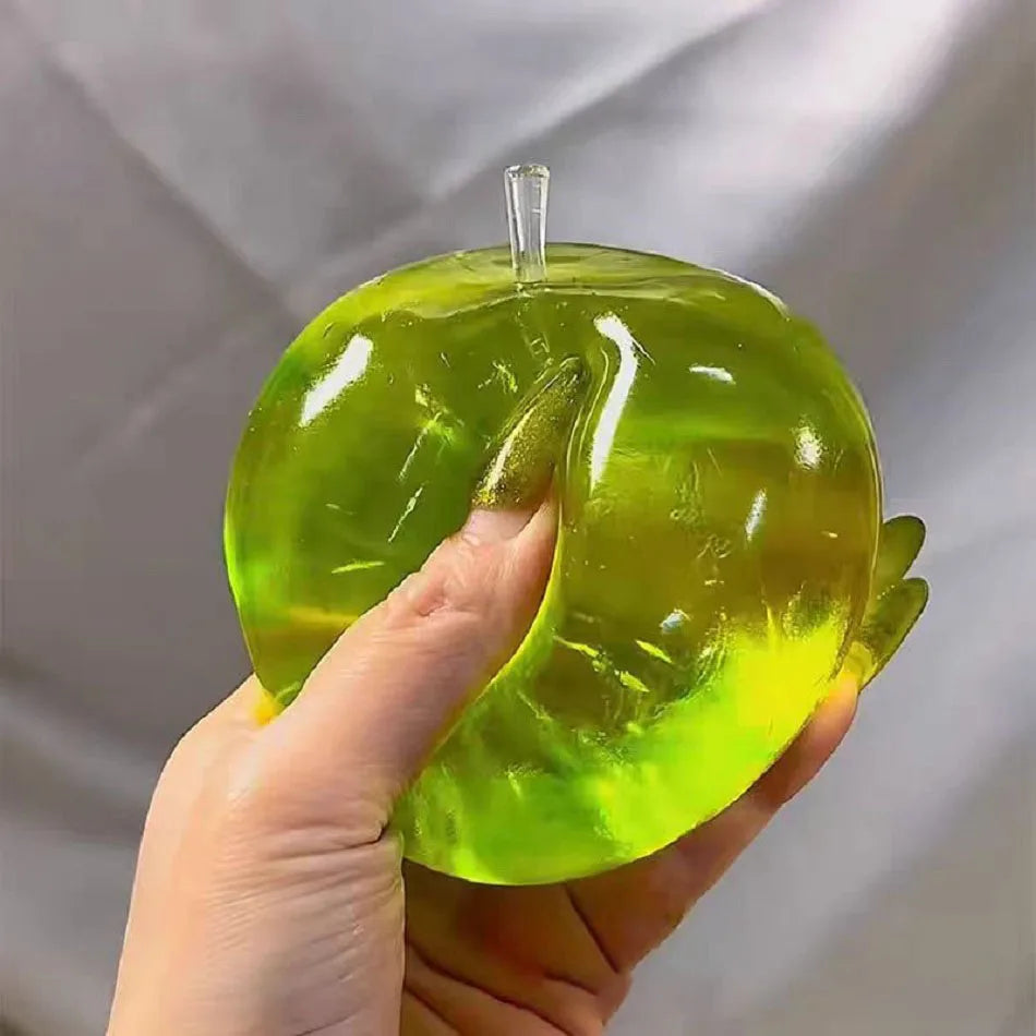 Squishy Green Apple Stress Ball - Fidget Sensory Toy for Relief
