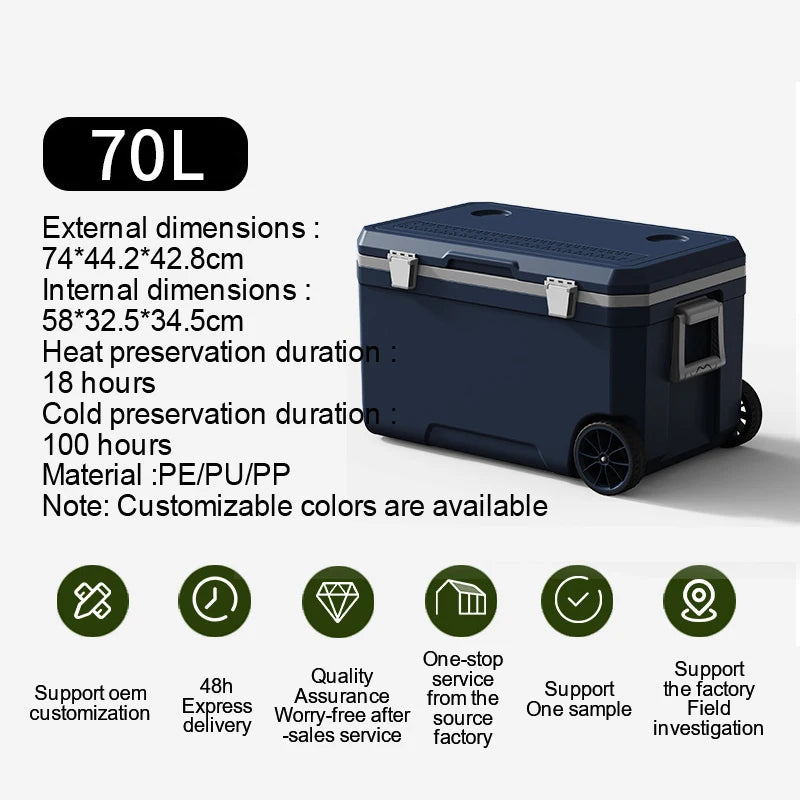 DUTRIEUX 70L Insulated Waterproof Cooler Backpack for Camping & Food