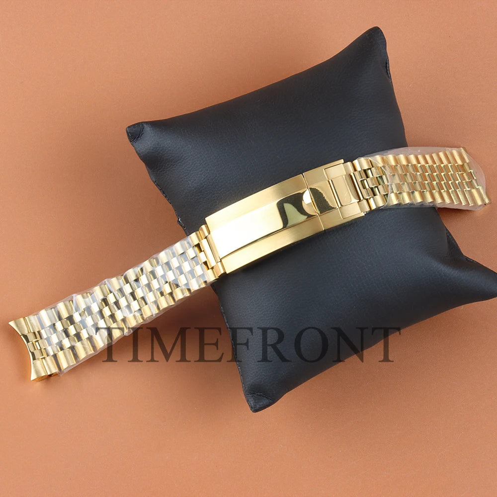 Stylish 20mm Stainless Steel Watchband - Rose Gold/Black/Gold