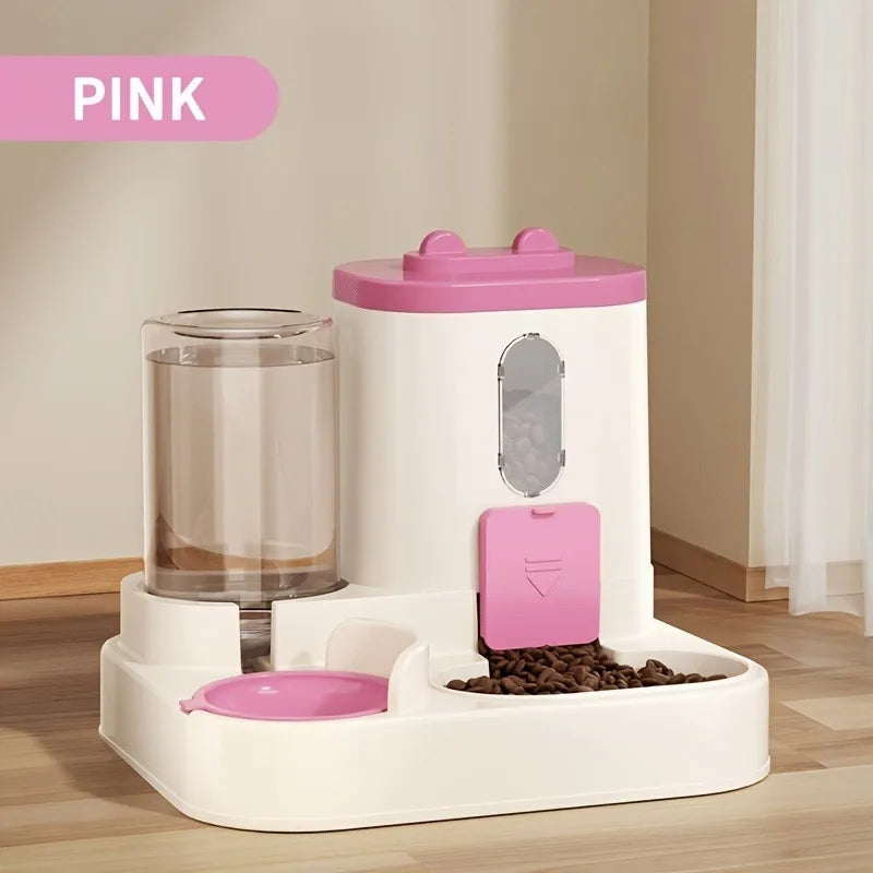 Automatic 2-in-1 Cat Feeder & Water Dispenser - Space-Saving Solution