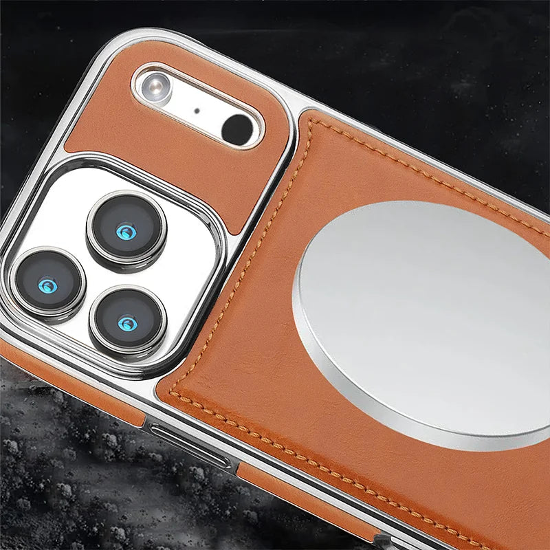 Luxury Magnetic 2-in-1 Leather Wallet Case for iPhone 17 Pro Max