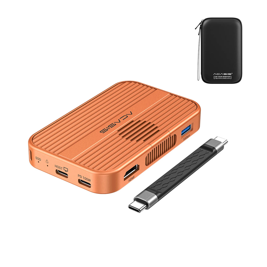 Acasis 10Gbps M.2 NVMe SSD Enclosure & USB-C Dock, Ultra-Fast & Compatible