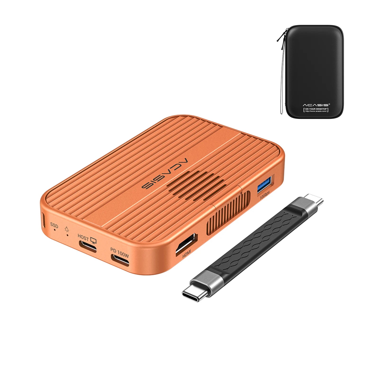Acasis 10Gbps M.2 NVMe SSD Enclosure & USB-C Dock, Ultra-Fast & Compatible