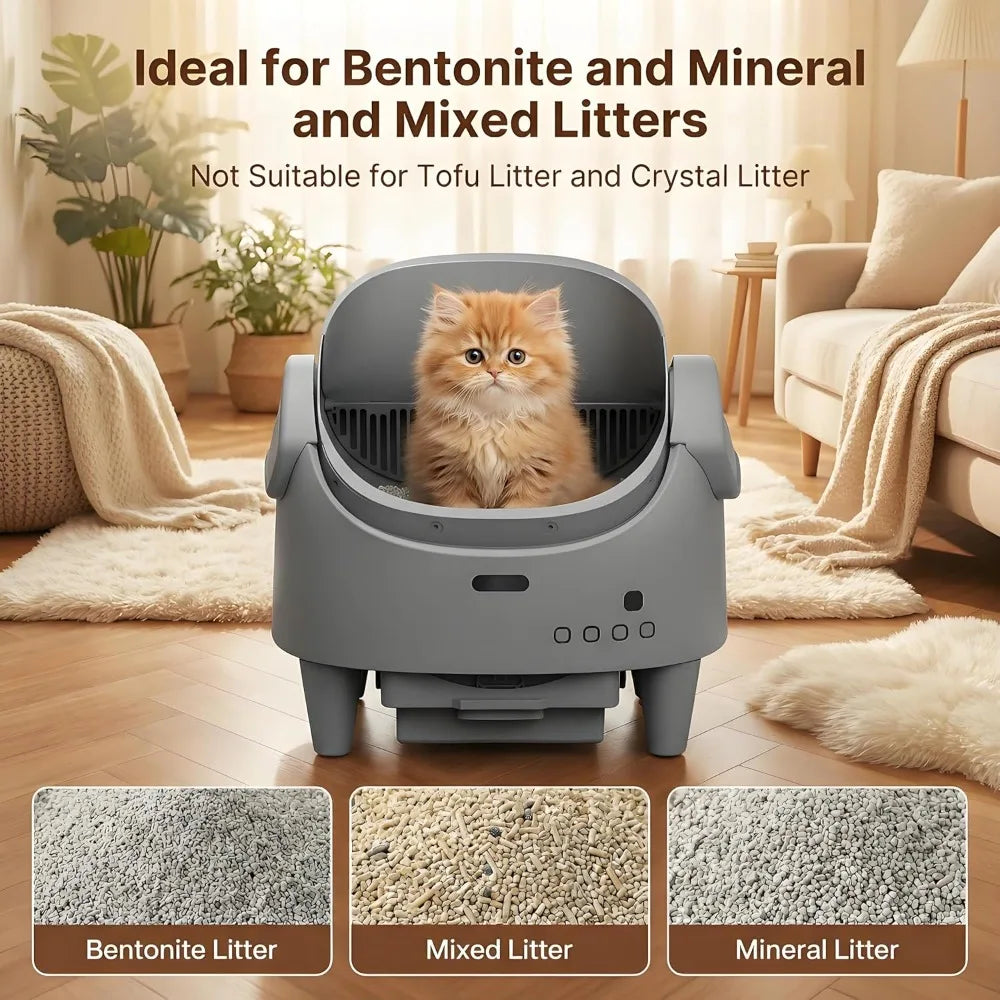 Automatic Self-Cleaning Cat Litter Box with Smart App Control