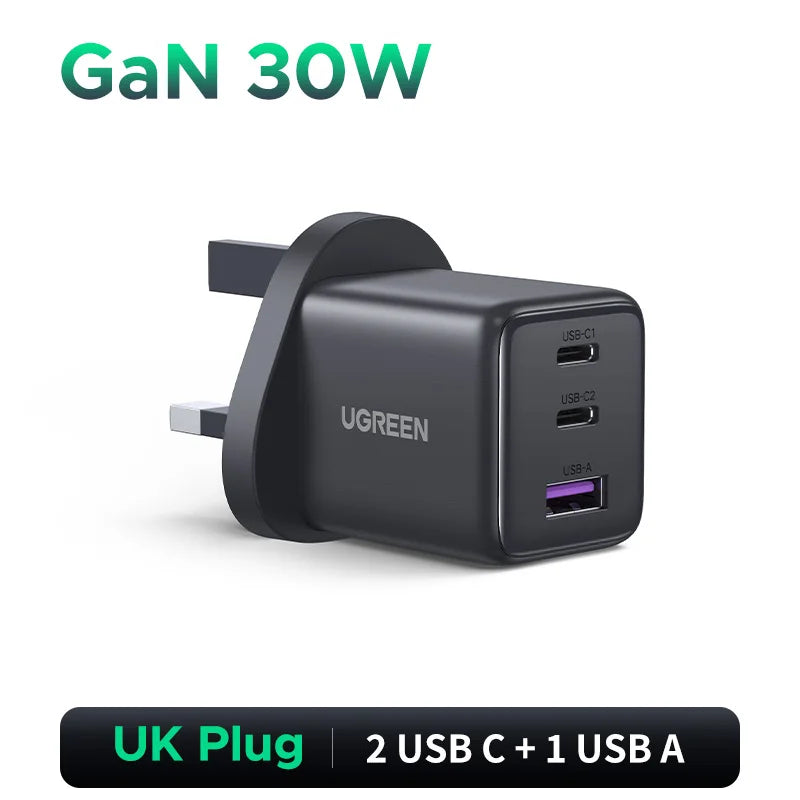 UGREEN 30W GaN USB-C Charger - Fast Charging for Mobile Devices