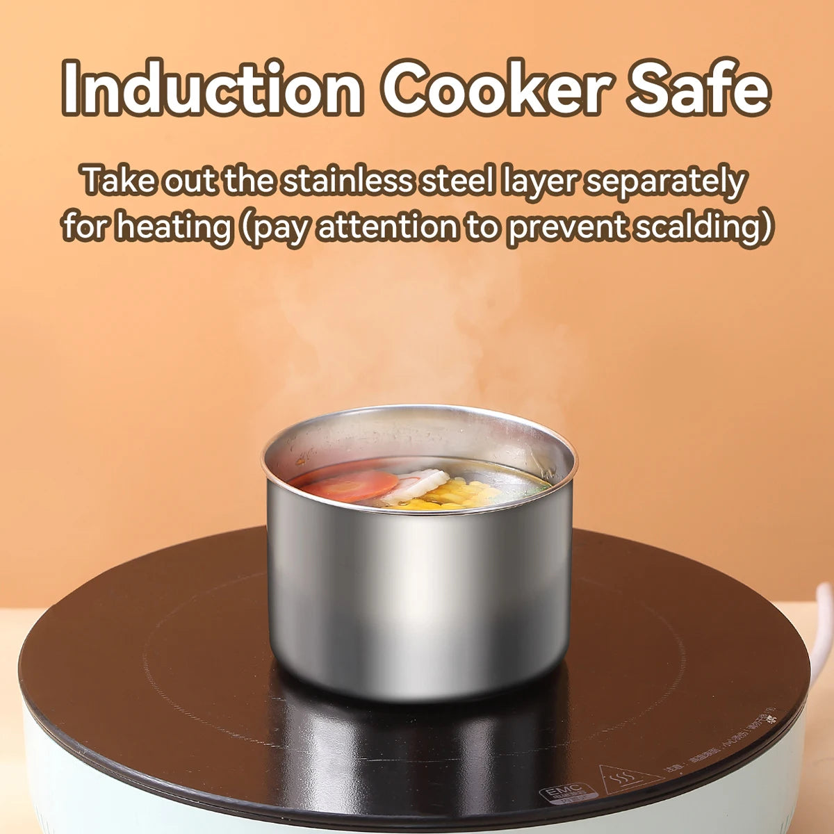 Cute Portable Thermal Stainless Steel Lunch Box for Kids