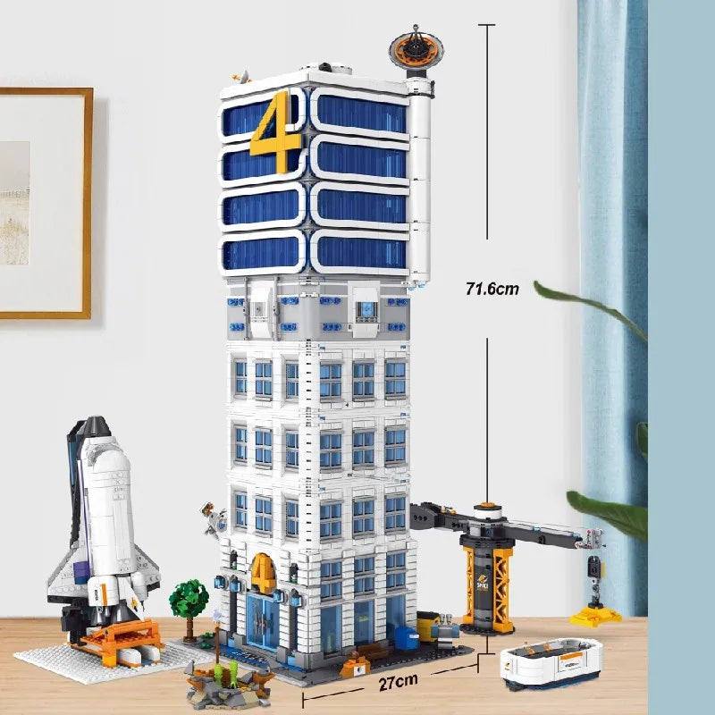 6135PCS Four Heroes Tower Model Kit - Sci-Fi Skyscraper Building Blocks