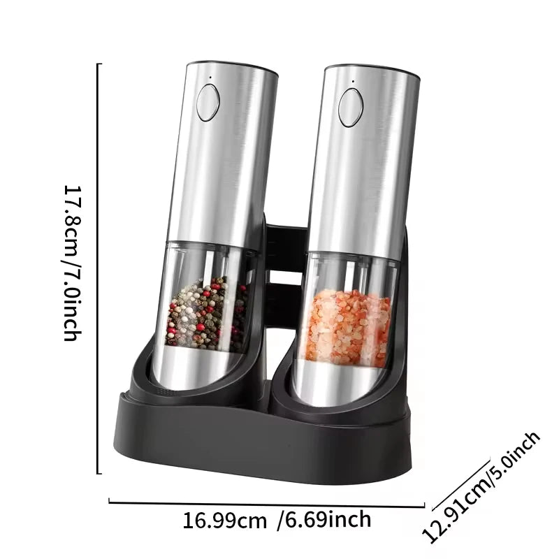 USB Rechargeable Automatic Pepper Grinder - Adjustable Coarseness Mill