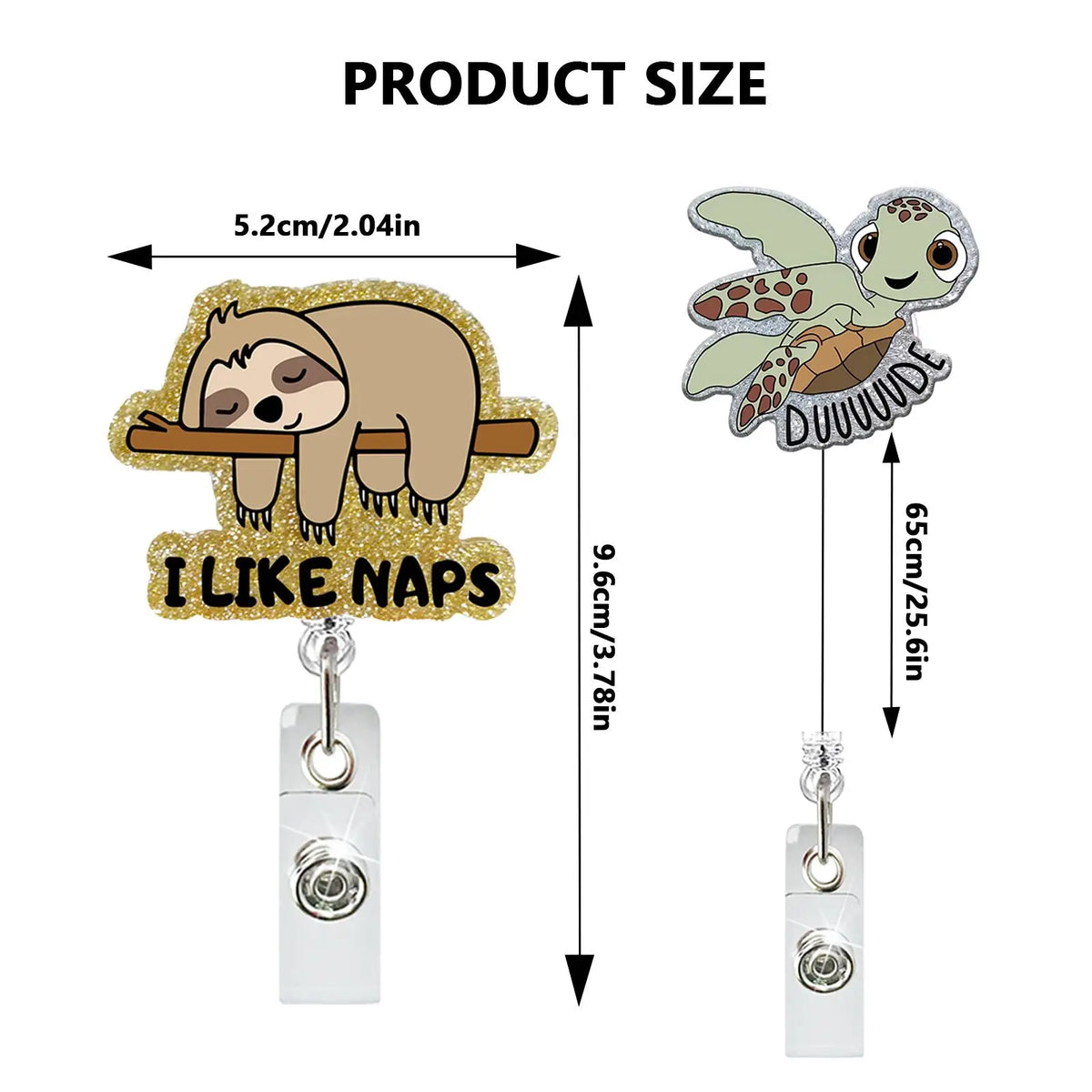 Cute Animal Retractable ID Badge Clip for Nurses | Fun Design