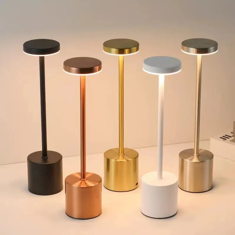 Modern Rechargeable LED Touch Dimming Table Lamp - Portable Luxury Design