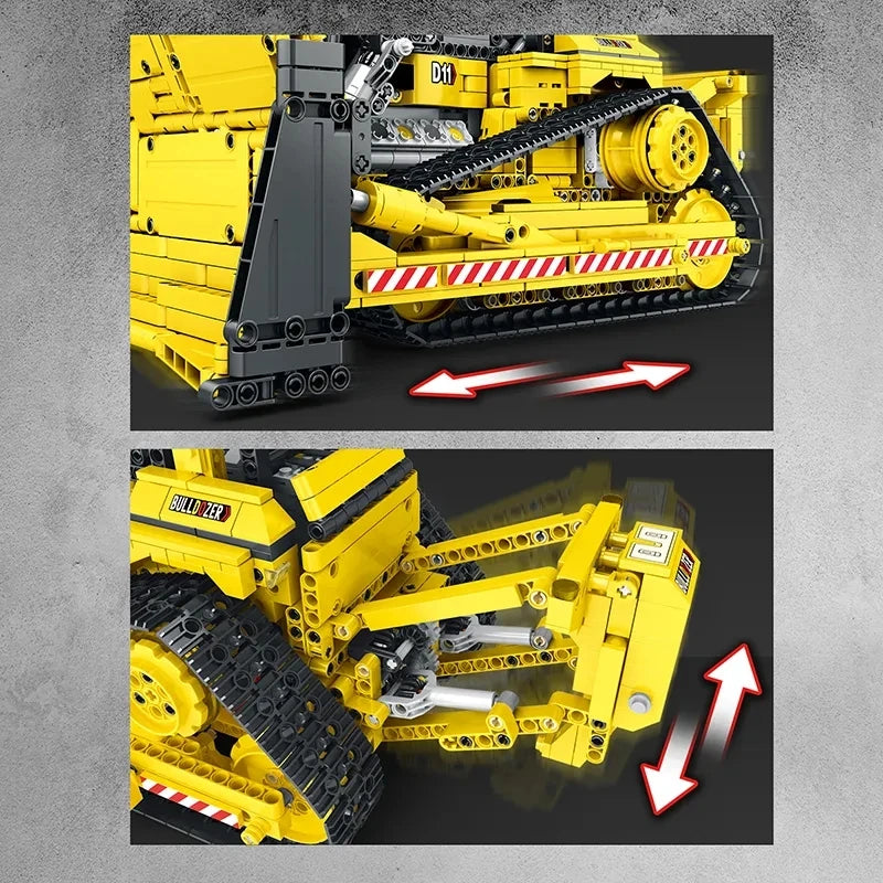 Remote Control D11 Bulldozer Building Blocks for Creative Play