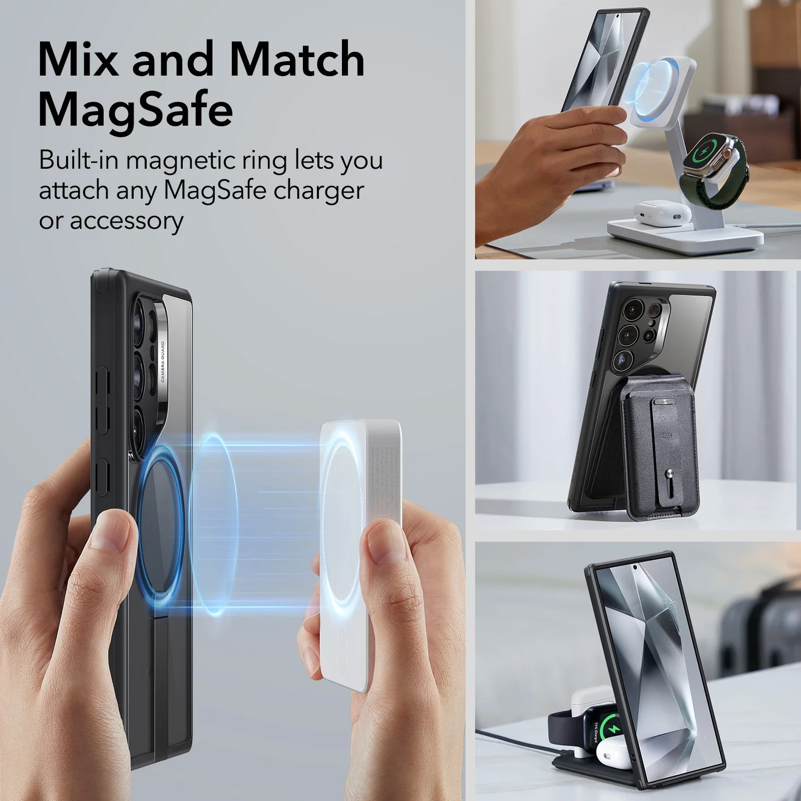 ESR Galaxy S24 Ultra Shockproof Case with Kickstand & Magnetic