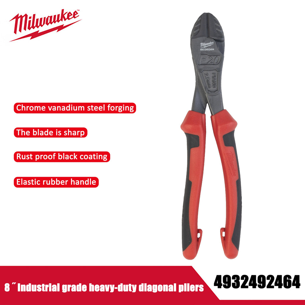 Milwaukee 8" Heavy-Duty Diagonal Pliers - Multifunctional Tool