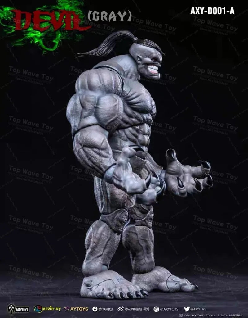 AXYTOYS 1/12 Scale Unpainted Demon Figure – Stunning Crimson Model