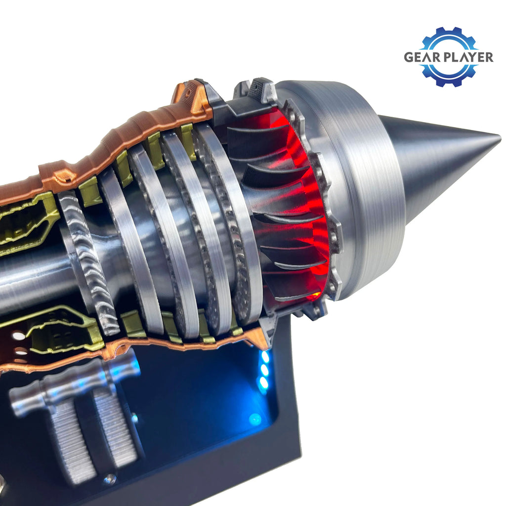 TR-900 Turbofan Engine Model Kit - DIY Aviation Toy with LED Lights
