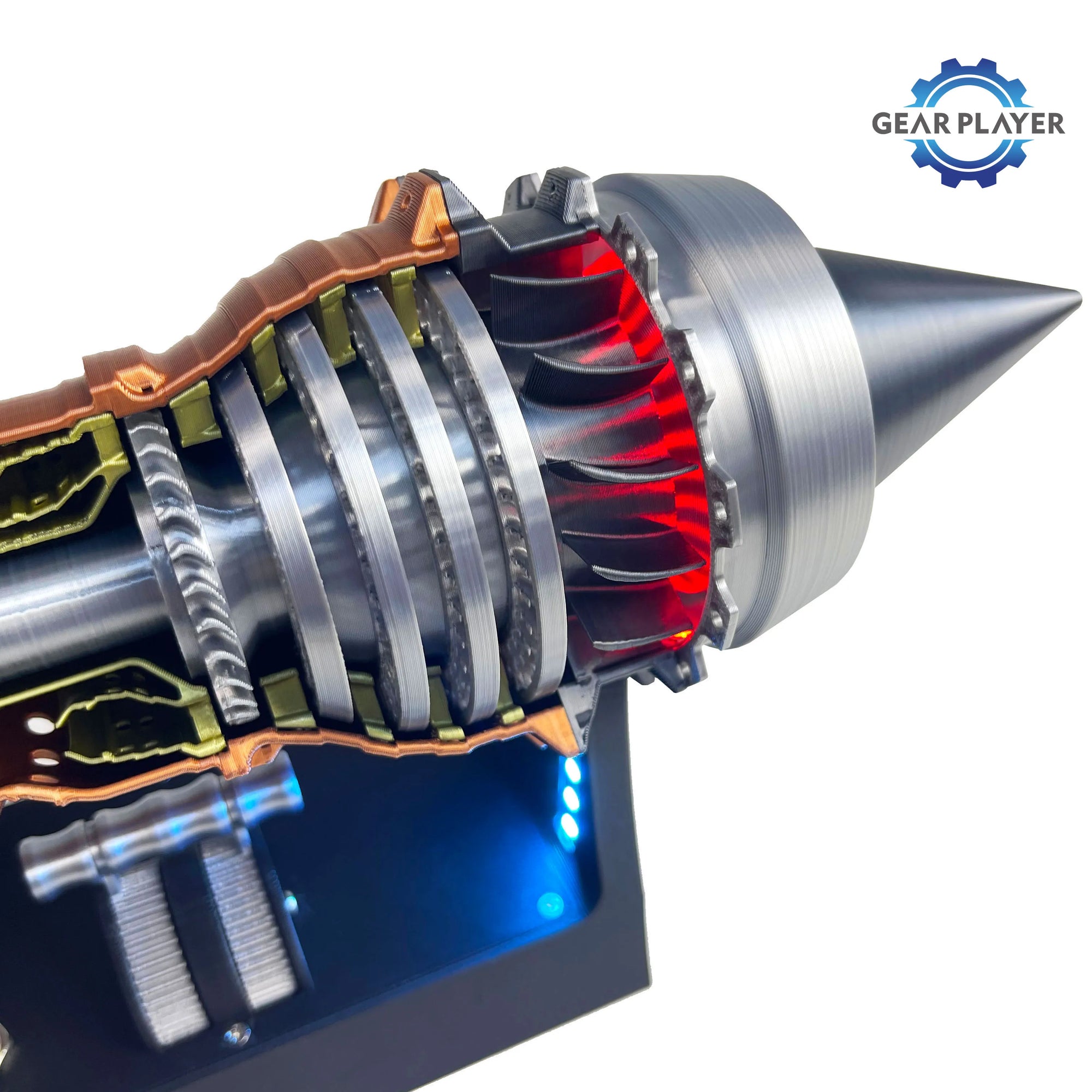 TR-900 Turbofan Engine Model Kit - DIY Aviation Toy with LED Lights