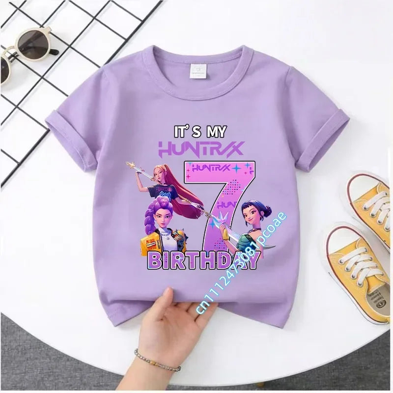 K-Pop Demon Hunters T-Shirt - Fun Summer Tee for Kids 7-13