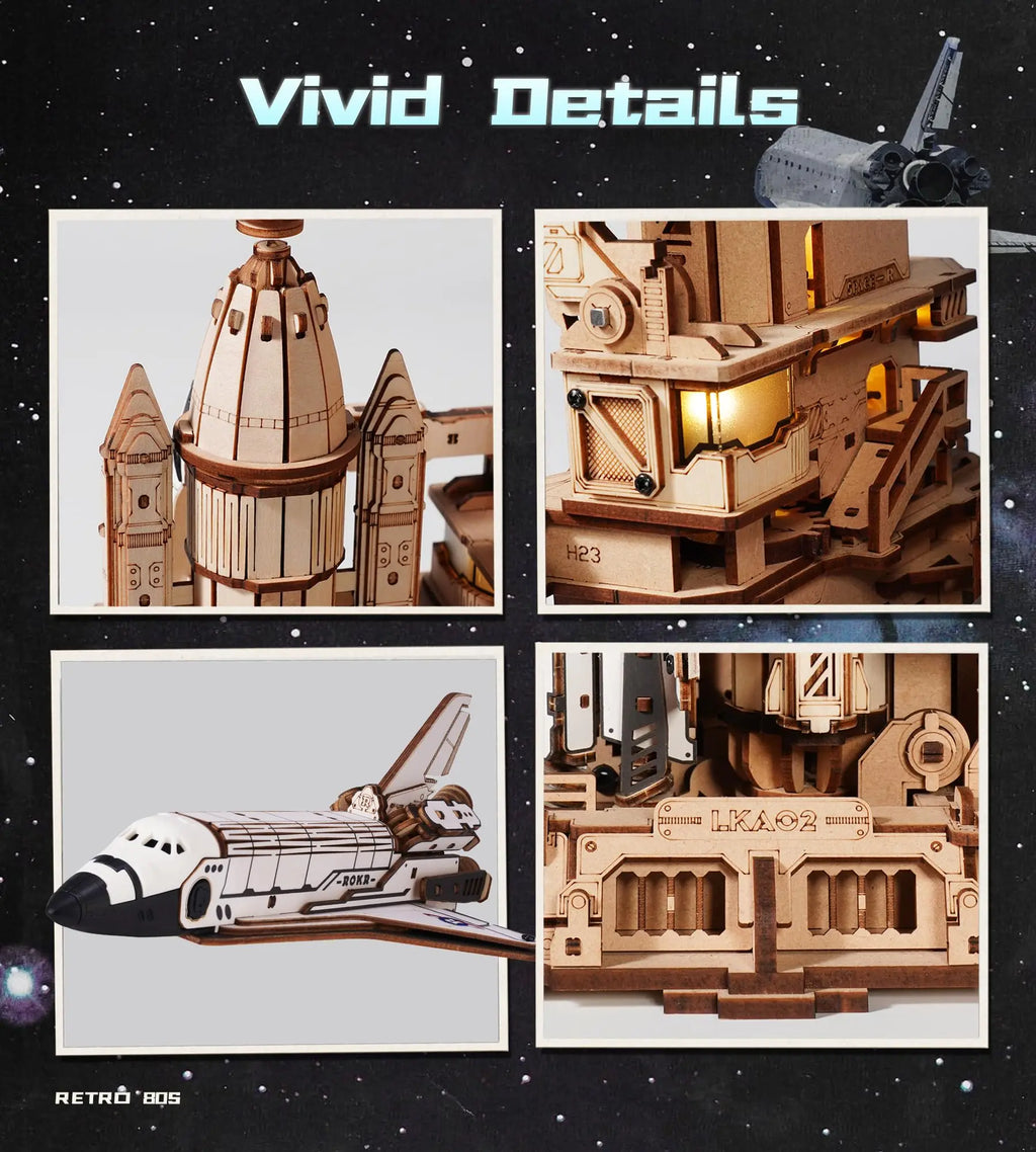 Robotime 3D Space Shuttle Puzzle - Dynamic Mechanical STEM Kit
