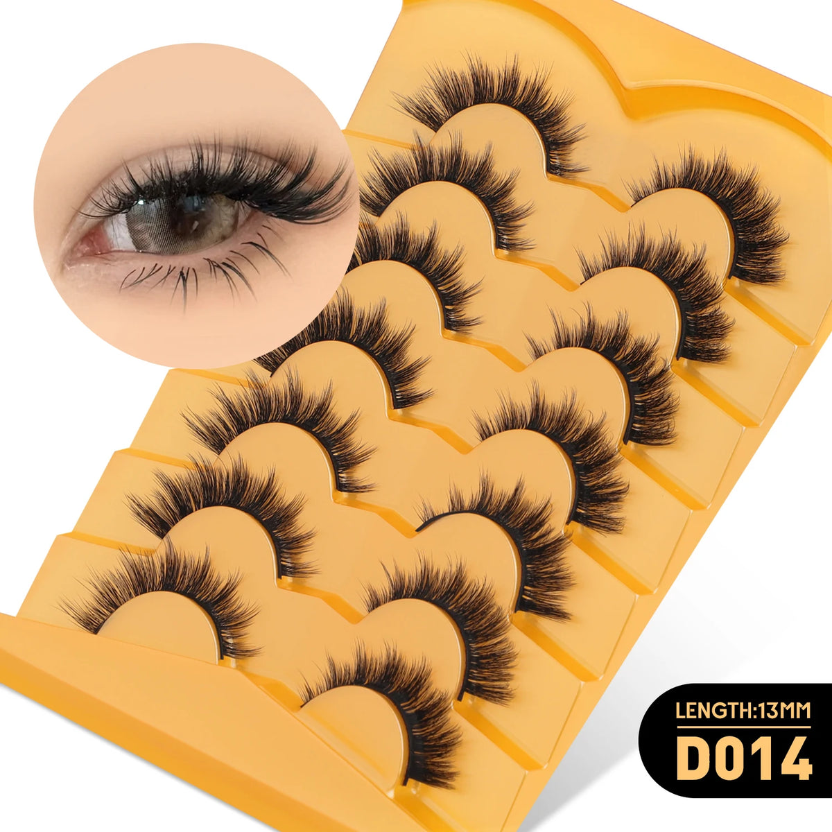 WOSHEER Cat Eye Half Lashes - Soft Wispy Faux Mink Eyelashes