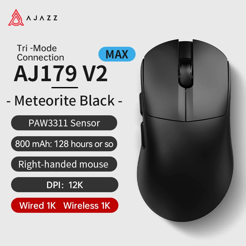 AJAZZ AJ179 V2 MAX 42000 DPI Ergonomic Wireless Gaming Mouse