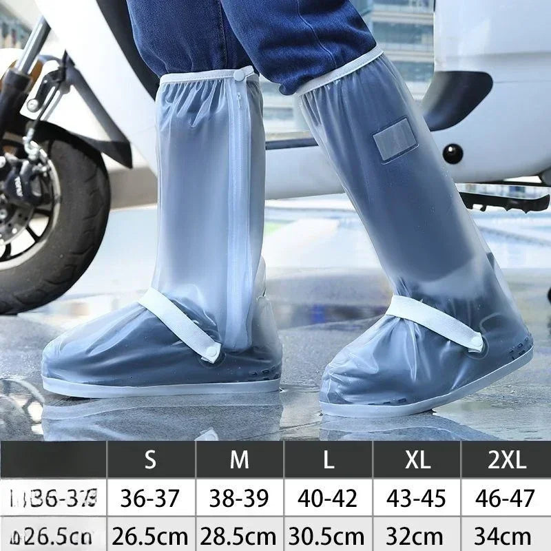 Waterproof Non-Slip High-Tube Shoe Covers for Outdoor Protection