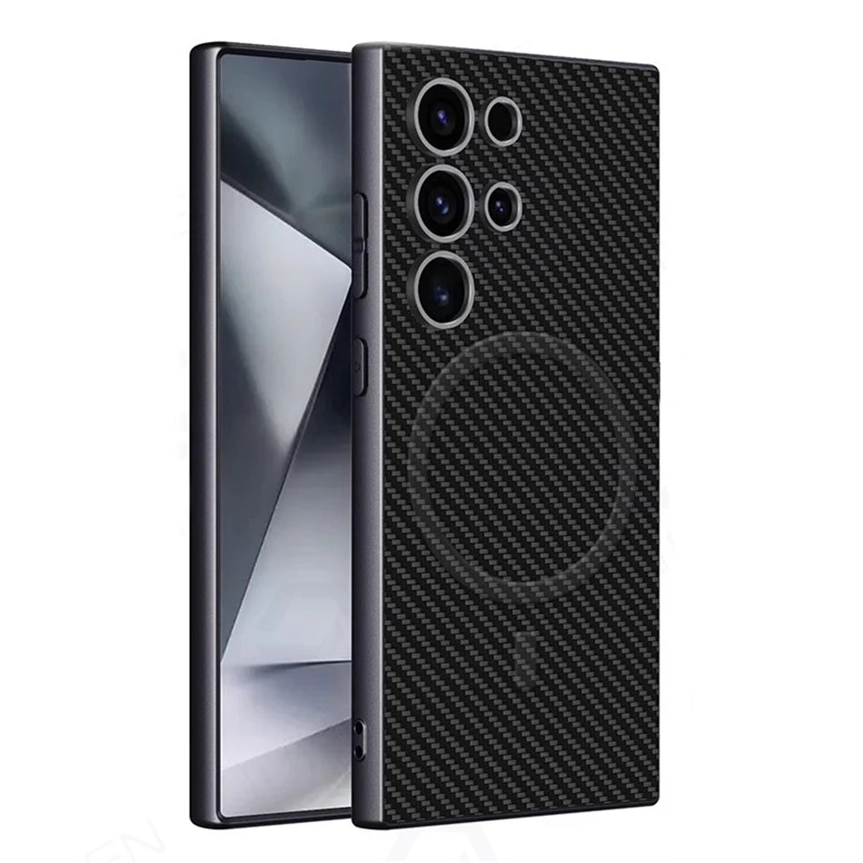 Luxury PU Leather Case for Galaxy S23/S24/S25 Ultra - Magnetic, Shockproof