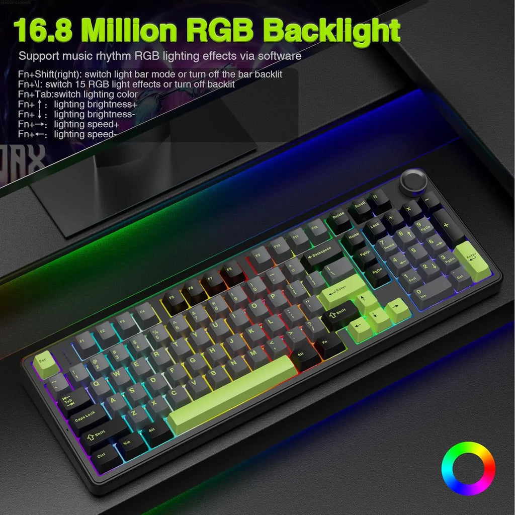 AULA F99 PRO Wireless Mechanical Gaming Keyboard - Tri-Mode, Compact