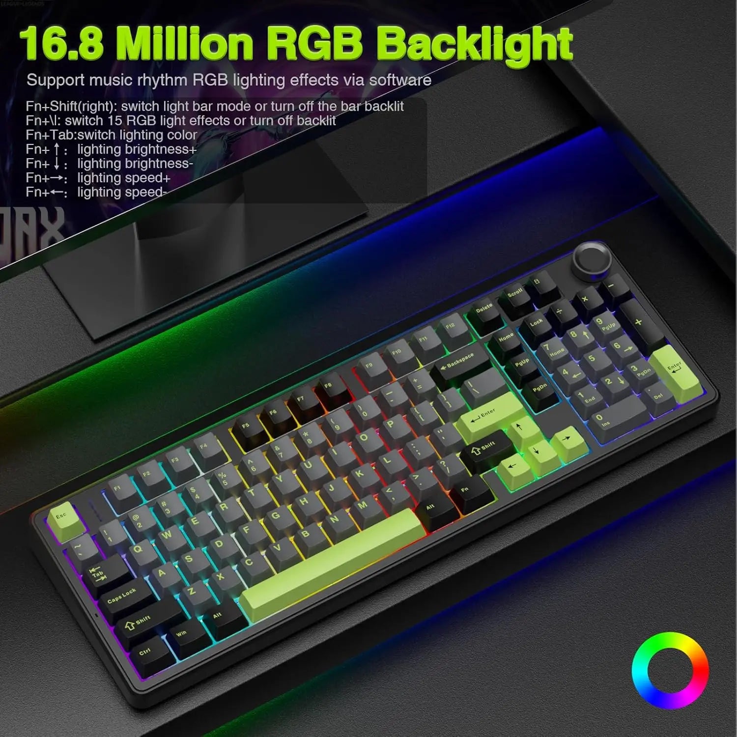 AULA F99 PRO Wireless Mechanical Gaming Keyboard - Tri-Mode, Compact