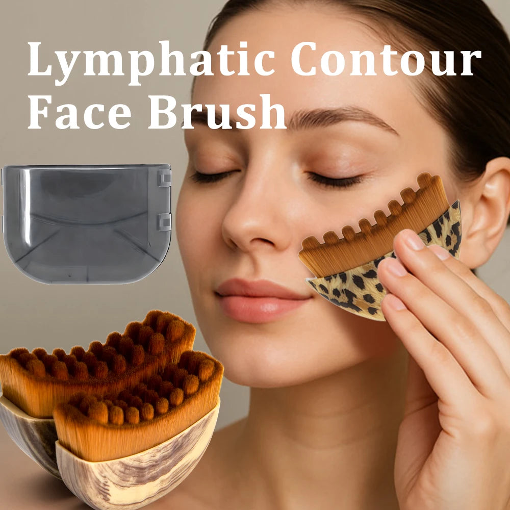 Portable Lymphatic Contour Brush - Facial Sculpting & Massage Tool