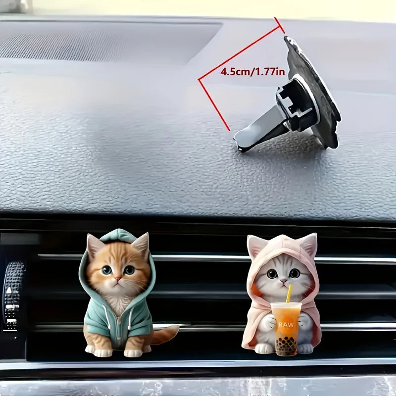 Cute Cat Aromatherapy Vent Clip - Long-Lasting Fragrance & Decor