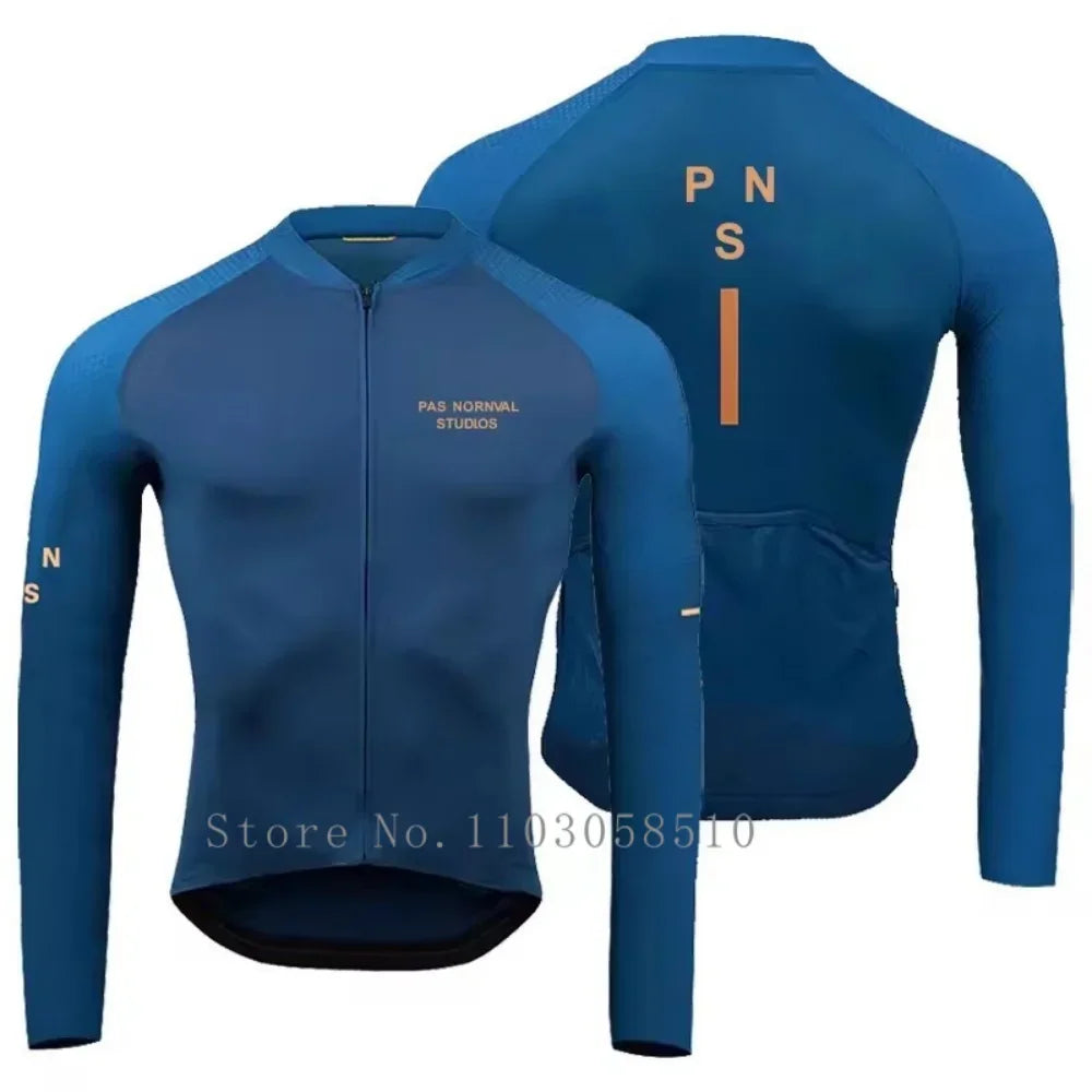 PRO Team Men's Breathable Long Sleeve Cycling Jersey & Bib Pants Set