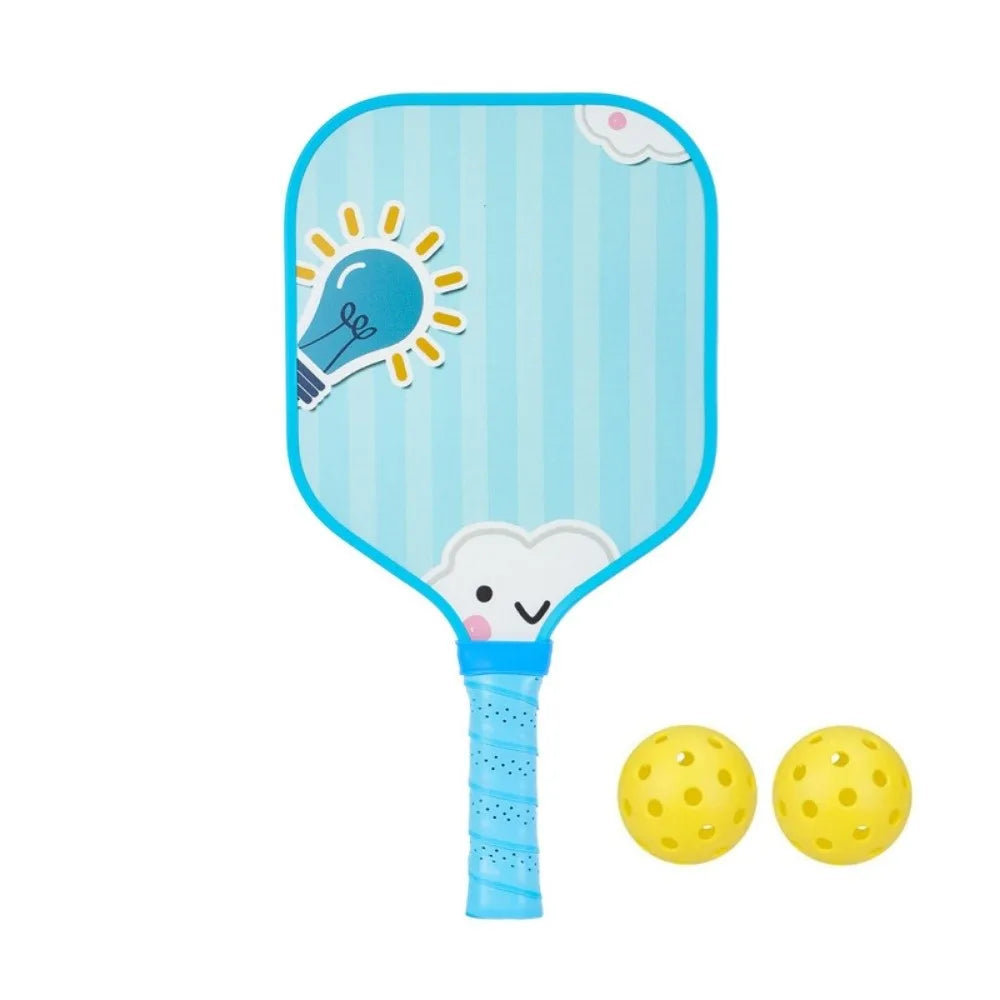 Kids Pickleball Set - Fun Cartoon Paddle with Ergonomic Grip