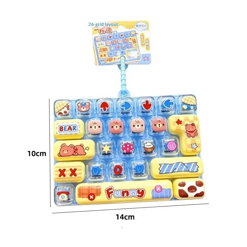 Cute 26-Key Stress Relief Fidget Toy - Durable & Portable Décor