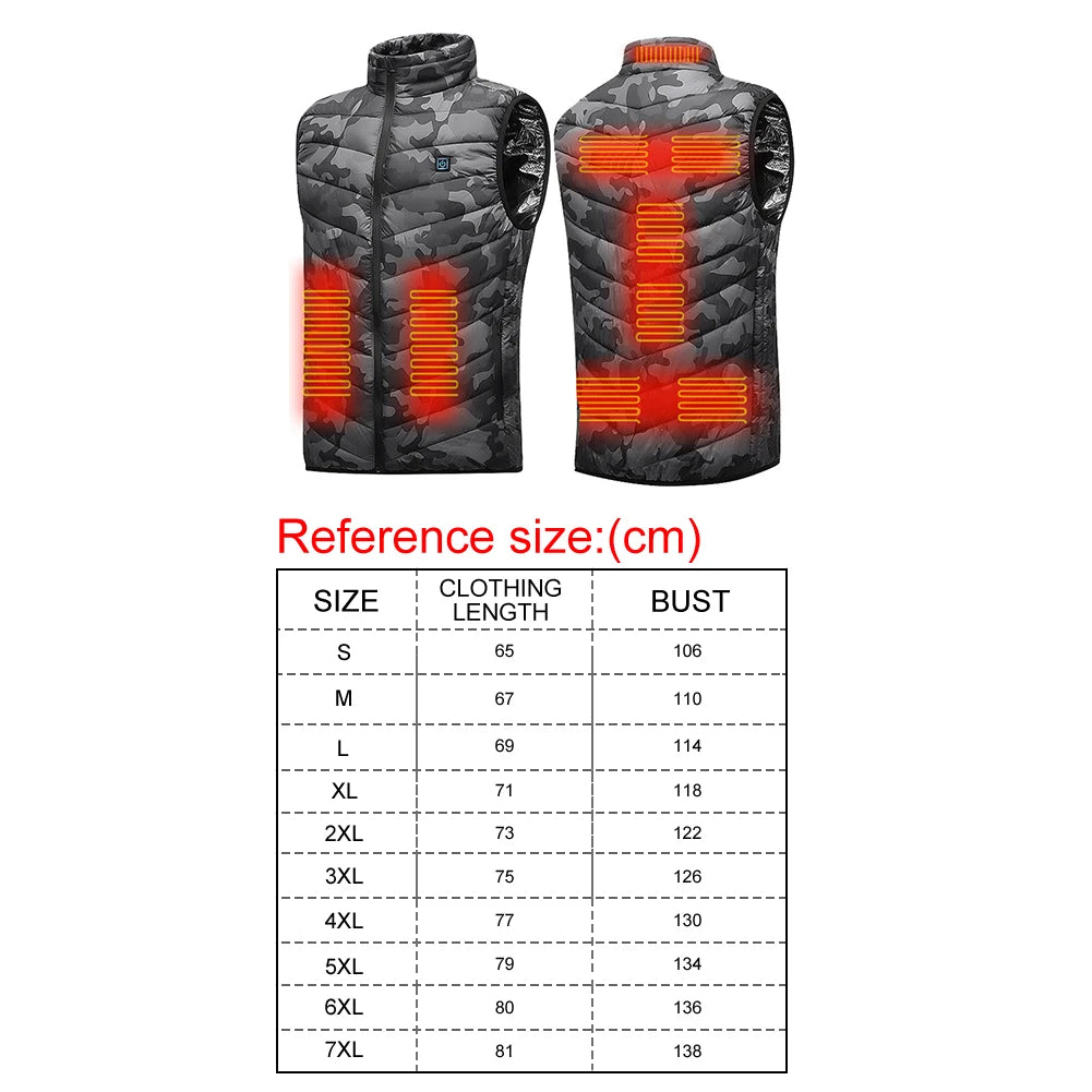 Sikiwind Electric Heated Vest for Men - 9 Heating Zones