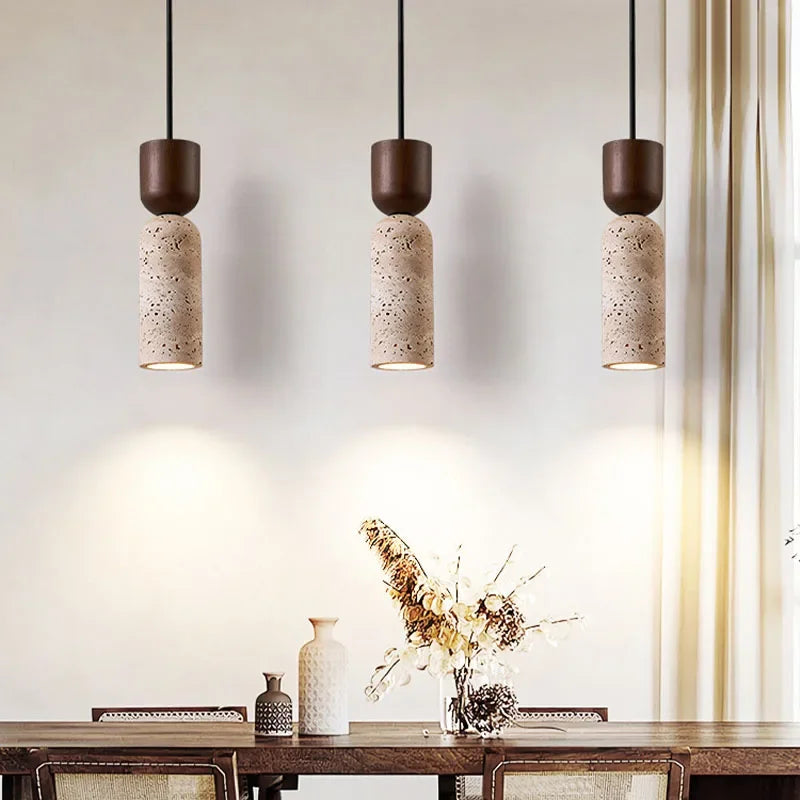 Vintage Wabi-Sabi Style Pendant Chandelier for Elegant Bedroom Ambiance
