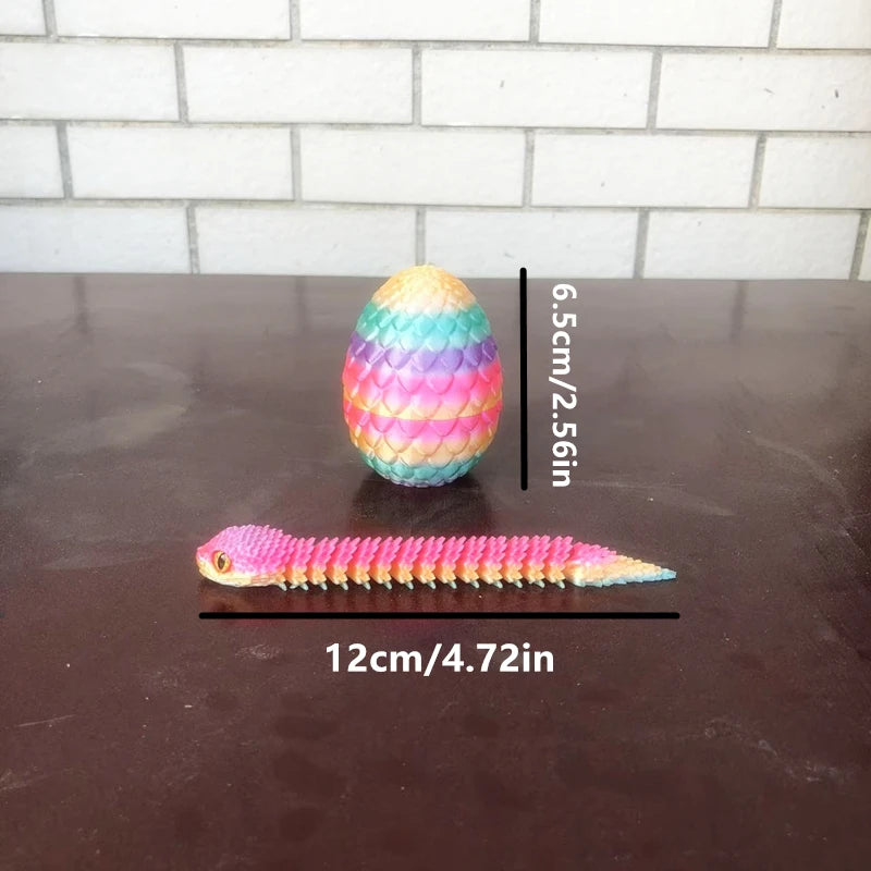 3D Printed Snake Egg Figurine - Unique Anime Desk Decor
