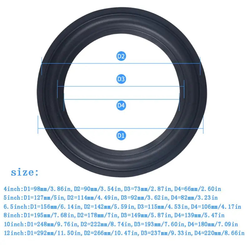 DIY Speaker Surround Repair Kit - 2pcs Rubber Edge Replacement
