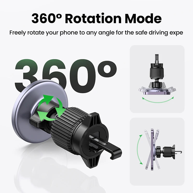 UGREEN Magnetic Car Phone Holder – Safe Mount for iPhone & Samsung