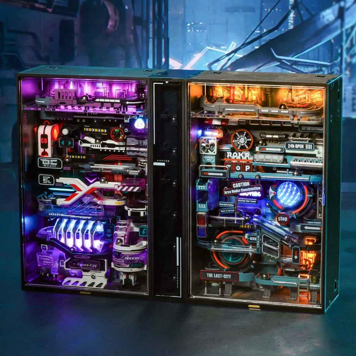 Cyberpunk Marble Run 3D Puzzle DIY Model - Interactive Home Decor