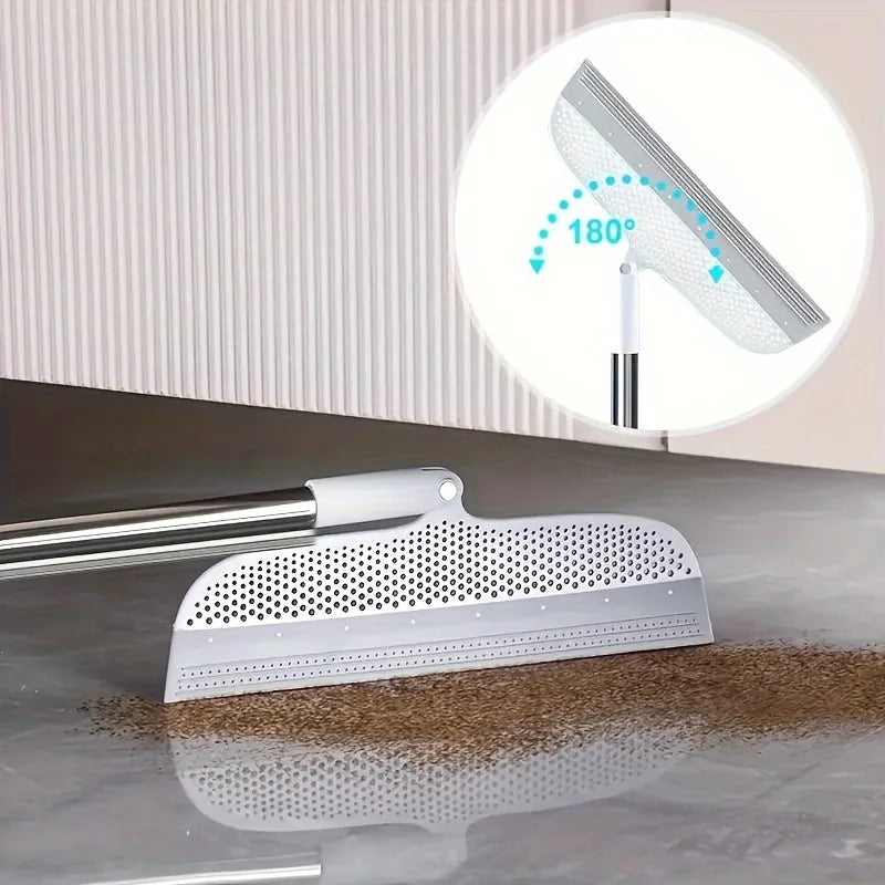 Magic Broom with Detachable Head & Double-Sided Silicone Scraper