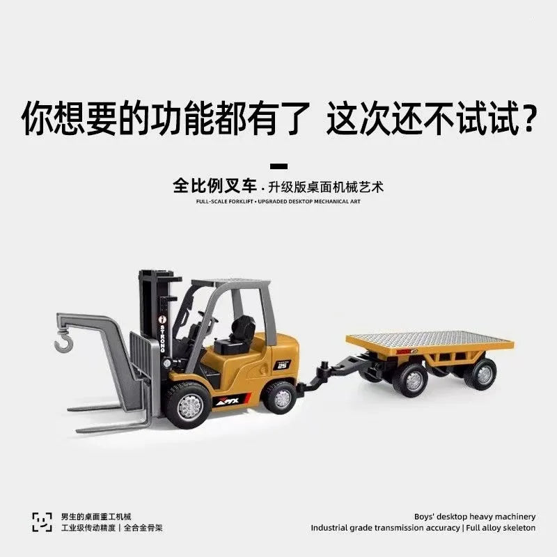 1:64 Metal Remote Control Excavator & Truck Set - Heavy-Duty Fun!